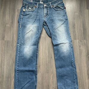 True Religion Light Blue Straight Jeans